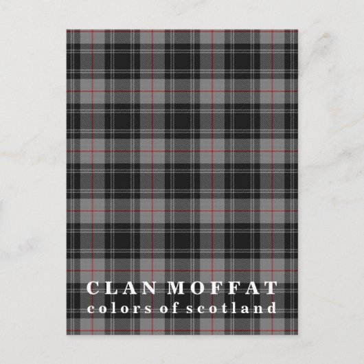 Farben von Scotland Clan Moffat Tartan Postkarte (Vorderseite)