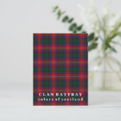 Farben von Scotland Clan Rattray Tartan Postkarte (Stehend Vorderseite)