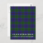 Farben von Scotland Clan Strachan Tartan Postkarte (Vorne/Hinten)