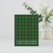 Farben von Scotland Clan Urquhart Tartan Postkarte (Stehend Vorderseite)