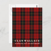 Farben von Scotland Clan Wallace Tartan Postkarte (Vorne/Hinten)