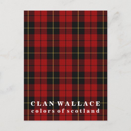 Farben von Scotland Clan Wallace Tartan Postkarte (Vorderseite)
