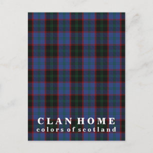 Farben von Scotland Clan Zuhause Tartan Postkarte