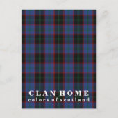 Farben von Scotland Clan Zuhause Tartan Postkarte (Vorderseite)