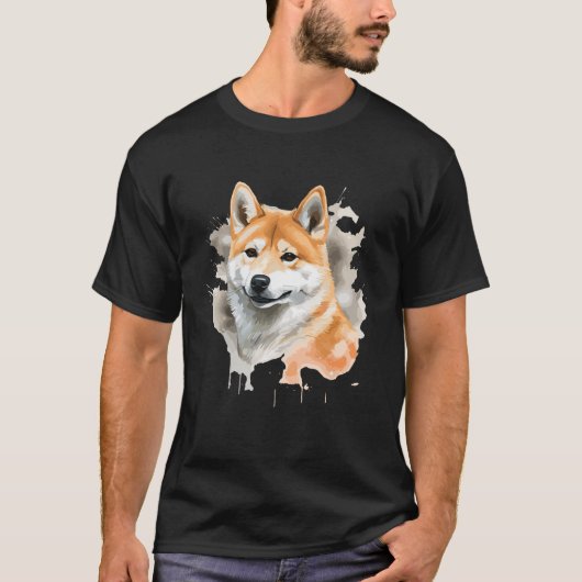 Färben von Shiba Inu Dog Welpen Shiba Inu Fan Love T-Shirt (Vorderseite)