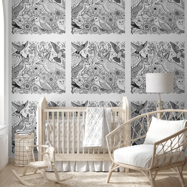 Färben von Tieren und Blume von Kindern Tapete (Kinder)