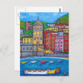 Farben von Vernazza, Cinque Terre Post Card Postkarte (Vorne/Hinten)
