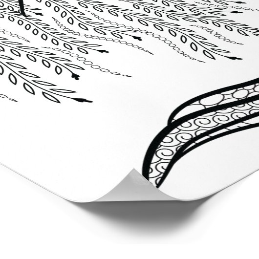 Färben von Willow Tree Poster (Ecke)