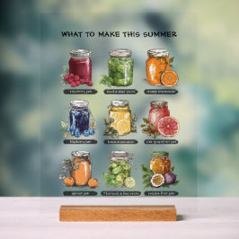 Farben Wasserfarbe Mason Jar Sommer Küche Kunst Acrylschild