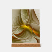 Farben Wertvoller Metalle, Abstraktes Fraktal Kuns Acrylschild (Vorderseite)