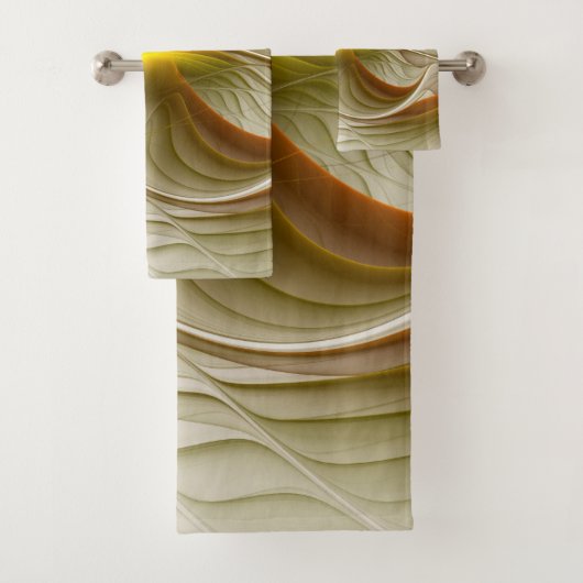 Farben Wertvoller Metalle, Abstraktes Fraktal Kuns Badhandtuch Set (Insitu)