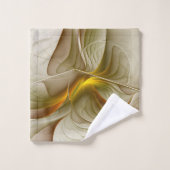 Farben Wertvoller Metalle, Abstraktes Fraktal Kuns Badhandtuch Set (Waschlappen)