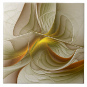 Farben Wertvoller Metalle, Abstraktes Fraktal Kuns Fliese (Vorderseite)