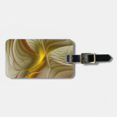 Farben Wertvoller Metalle, Abstraktes Fraktal Kuns Gepäckanhänger (Vorderseite horizontal)