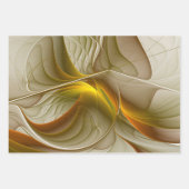 Farben Wertvoller Metalle, Abstraktes Fraktal Kuns Geschenkpapier Set (Vorderseite 3)