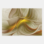 Farben Wertvoller Metalle, Abstraktes Fraktal Kuns Geschenkpapier Set (Vorderseite)