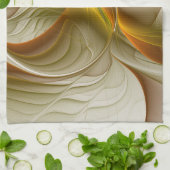 Farben Wertvoller Metalle, Abstraktes Fraktal Kuns Geschirrtuch (Gefaltet)