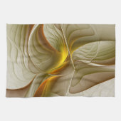 Farben Wertvoller Metalle, Abstraktes Fraktal Kuns Geschirrtuch (Horizontal)