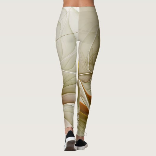 Farben Wertvoller Metalle, Abstraktes Fraktal Kuns Leggings (Rückseite)