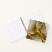 Farben Wertvoller Metalle, Abstraktes Fraktal Kuns Notizblock (Innenseite)