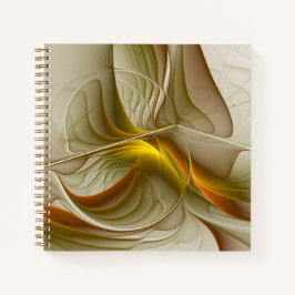 Farben Wertvoller Metalle, Abstraktes Fraktal Kuns Notizblock