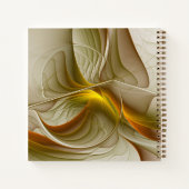Farben Wertvoller Metalle, Abstraktes Fraktal Kuns Notizblock (Rückseite)