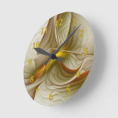 Farben Wertvoller Metalle, Abstraktes Fraktal Kuns Runde Wanduhr (Winkel)