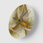 Farben Wertvoller Metalle, Abstraktes Fraktal Kuns Runde Wanduhr (Winkel)