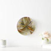 Farben Wertvoller Metalle, Abstraktes Fraktal Kuns Runde Wanduhr (Zuhause)