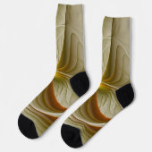Farben Wertvoller Metalle, Abstraktes Fraktal Kuns Socken (Linkes Detail)