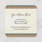 Farbenbaum Quadratische Visitenkarte (Rückseite)