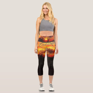 FARBENBEDINGTE NATUREN CAPRI LEGGINGS