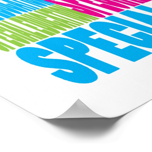 Farbenbesondere Bildung Poster (Ecke)