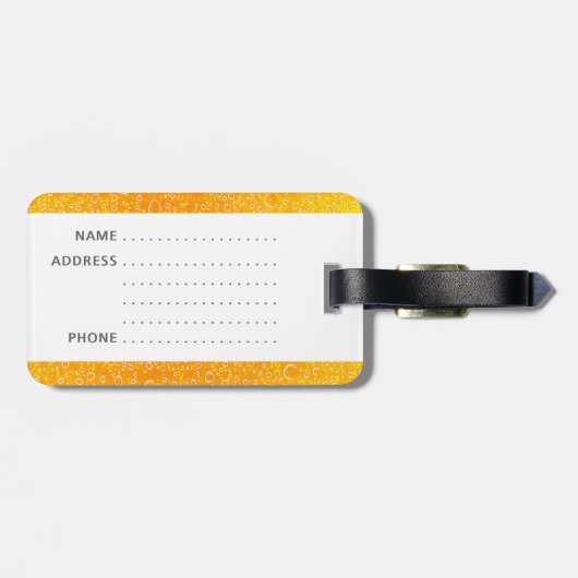 Farbenbier Gepäckanhänger (Rückseite horizontal)