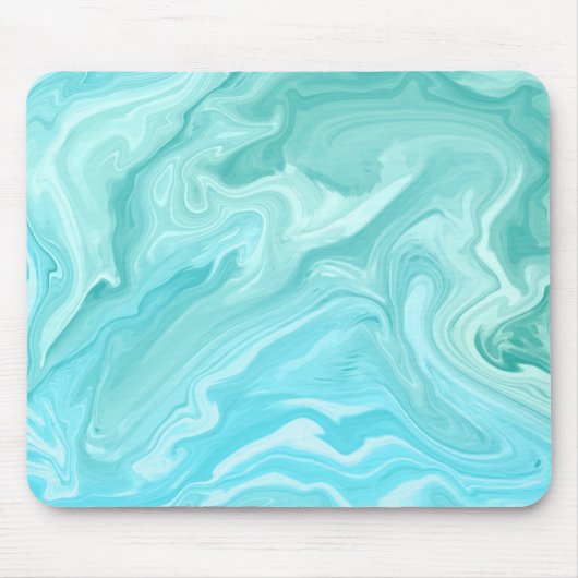 Farbenblauer Abstrakt Mousepad (Vorne)