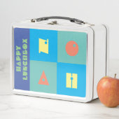 Farbenblauer Junge Name glücklich Lunchbox (Beispiel)