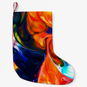 Farbenblende Explosion: Abstrakte Farbgebung Kleiner Weihnachtsstrumpf