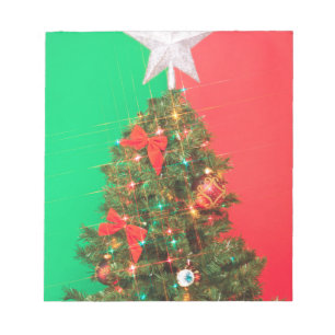 Farbenblock-Weihnachtsbaum Notizblock