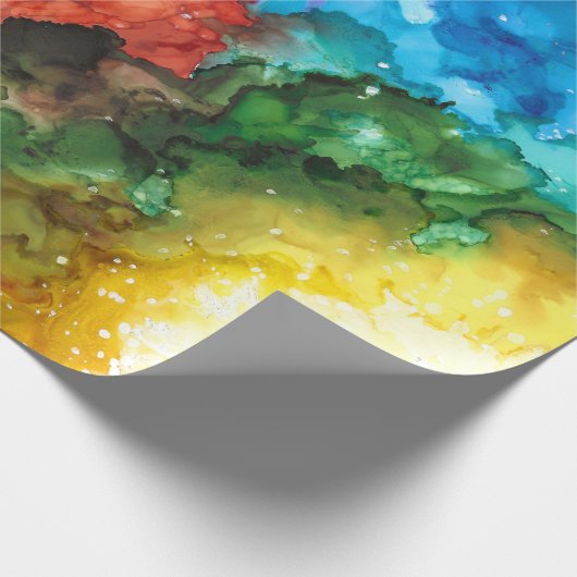 Farbenbogen Geschenkpapier (Ecke)