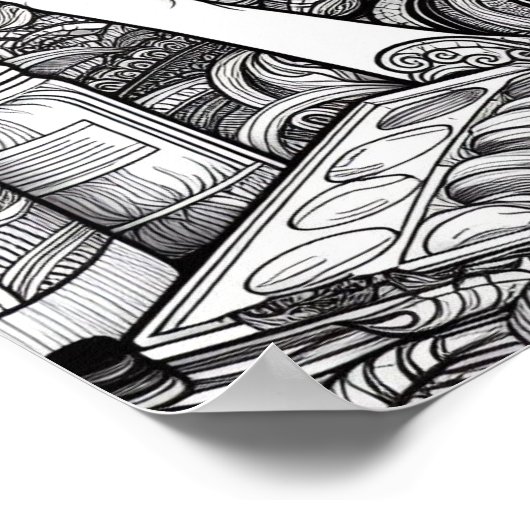 Farbenbuchgeschenke - Künstlermaler Poster (Ecke)