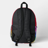 Farbenburgunder-Regenbogensequenz individuell eins Bedruckter Rucksack (Rückseite)