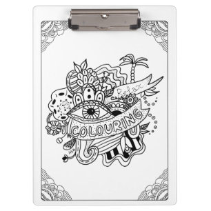 Färbend und entspannen Sie sich Klemmbrett