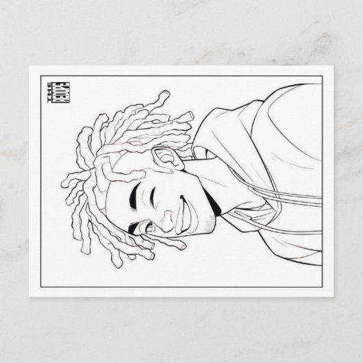 Färbende Postkarte | Locs (Vorderseite)
