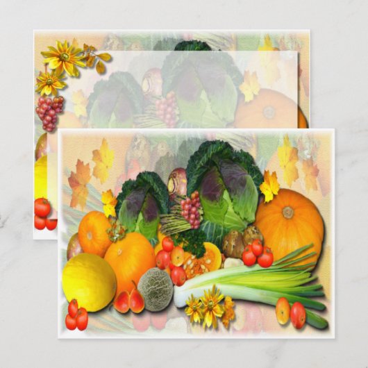 FARBENE AUTUMENVEGERABLES POSTKARTE (Vorne/Hinten)