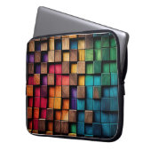 FARBENE HOLZBLÖCKE SEHEN AUS LAPTOPSCHUTZHÜLLE (Vorderseite Links)