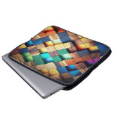 FARBENE HOLZBLÖCKE SEHEN AUS LAPTOPSCHUTZHÜLLE (Vorne Knopf)