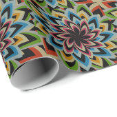 FARBENE SCHWIMMERBLUME GESCHENKPAPIER (Rolleneckpunkt)