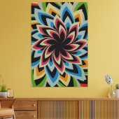 FARBENE SCHWIMMERBLUME LEINWANDDRUCK (Insitu (Wohnzimmer))