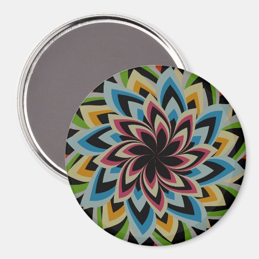 FARBENE SCHWIMMERBLUME MAGNET (Vorderseite/Rückseite)