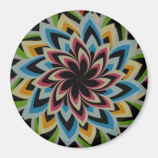 FARBENE SCHWIMMERBLUME MAGNET (Vorne)